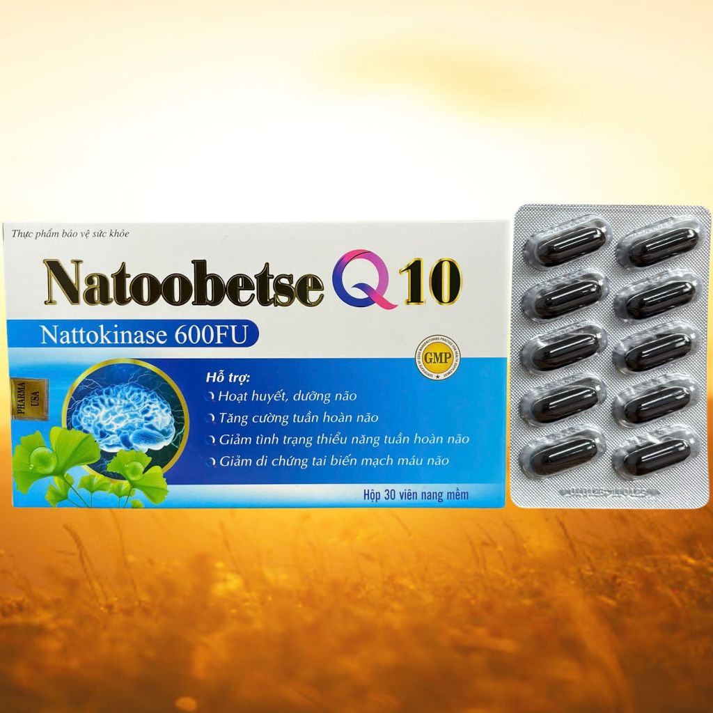 Combo 2 Hộp Natoobetse Q10 Xanh Dương - Rostex - Vinaphar - Vitamin Thanh Lọc