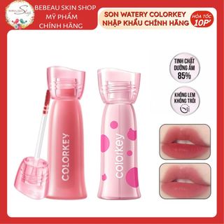 Son Kem COLORKEY Watery Tint Phiên Bản Nâng Cấp  Lâu Trôi, Không Dính, Siêu Mịn Môi 2.5g - Bebeau
