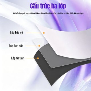QUAFF Tấm từ tính A4  – 0.5mm, 10 tờ, có keo/không keo –Cắt dễ, DIY nam châm tủ lạnh, quà lưu niệm