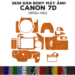 Skin dán máy ảnh Canon 7D (nhiều mẫu) | Miếng dán Film 3M custom chống trơn trượt cho máy ảnh 7D