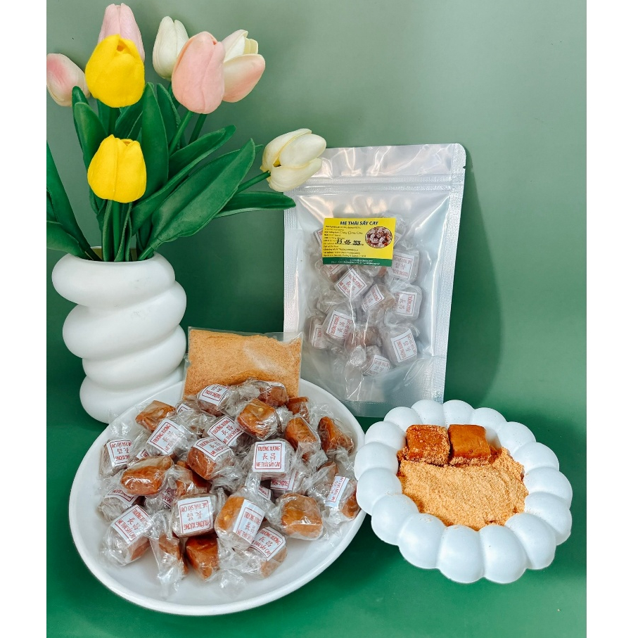 (Tặng Muối) Kẹo Me Sấy Cay Trường Xương_ chua cay_ Candy, Ăn Vặt-Snack