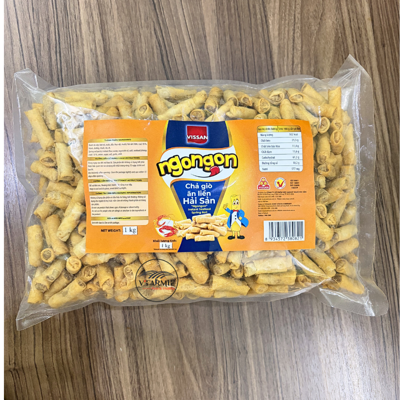 1kg Chả giò ăn liền hải sản Vissan - Chả giò sấy giòn mini Ngon Ngon