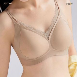 Áo Ngực Định Hình 𝐅𝐞𝐞𝐥𝐬𝐲 Thấm Hút Mồ Hôi, Không Gọng, Lót Mỏng, Bản To, Êm Ái Amy07