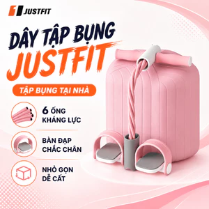 Dây tập bụng JUSTFIT 6 ống thay thế bản cũ 4 ống, kháng lực đàn hồi tập cơ bụng tại nhà