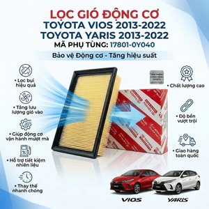 Lọc Gió Động Cơ Toyota Vios Yaris Avanza Rush (2011-2023) Lọc Khí Động Cơ Chất Lượng Cao 17801-0Y040