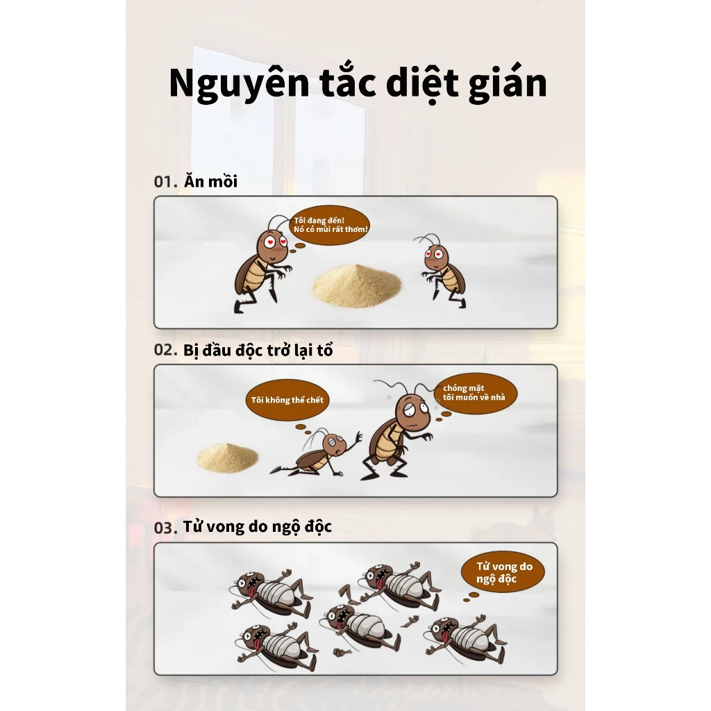 10 gói thuốc diệt gián sinh học bột diệt gián Diệt Tận Gốc An Toàn Hiệu Quả An Toàn Cho Con Người Và Vật Nuôi