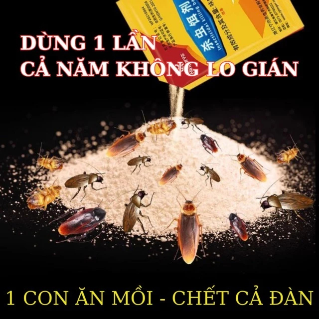 10 gói thuốc diệt gián sinh học bột diệt gián Diệt Tận Gốc An Toàn Hiệu Quả An Toàn Cho Con Người Và Vật Nuôi