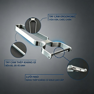 Dao bào inox cao cấp – Gọt rau củ không gỉ an toàn – Lưỡi sắc bén