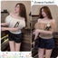 Set bộ đồ nữ áo trễ vai phối bèo tầng đính hoa nơ chất ren lưới mix quần short ngắn đi chơi HCOM27418