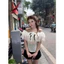 Set bộ đồ nữ áo trễ vai phối bèo tầng đính hoa nơ chất ren lưới mix quần short ngắn đi chơi HCOM27418