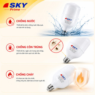 Bóng đèn LED trụ siêu sáng 10W 20W 30W 40W 50W 60W, tản nhiệt nhôm, tiết kiệm điện, đui E27,