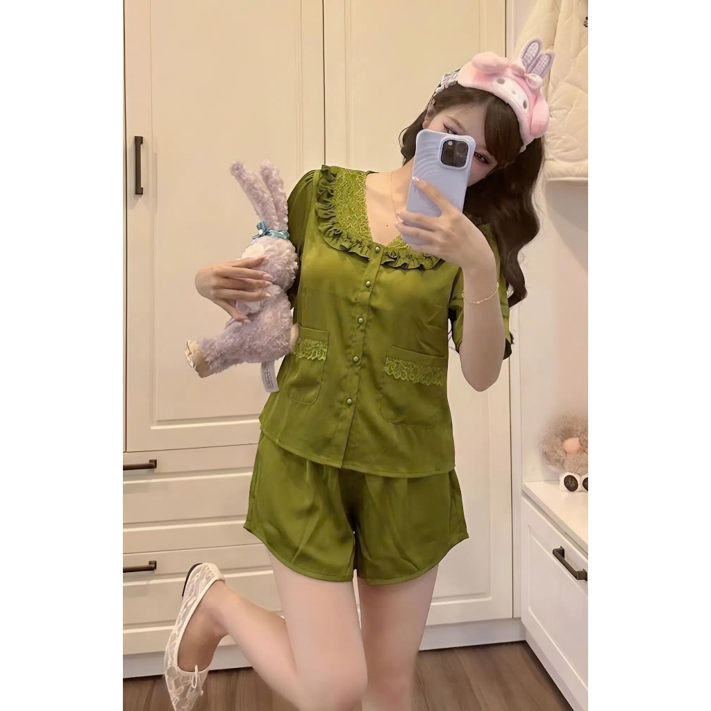 LATIN HHD-05 BỘ LỤA LATIN  QUẦN DÀI ÁO PHỐI REN SANG TRỌNG QUYẾN RŨ