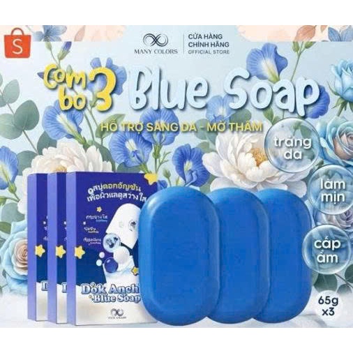 Xà Phòng Dok Anchan Many Colors Blue Sáng Da Dưỡng Ẩm Và Làm Mịn Da thaoduochc
