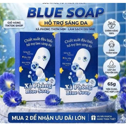 Xà Phòng Dok Anchan Many Colors Blue Sáng Da Dưỡng Ẩm Và Làm Mịn Da thaoduochc
