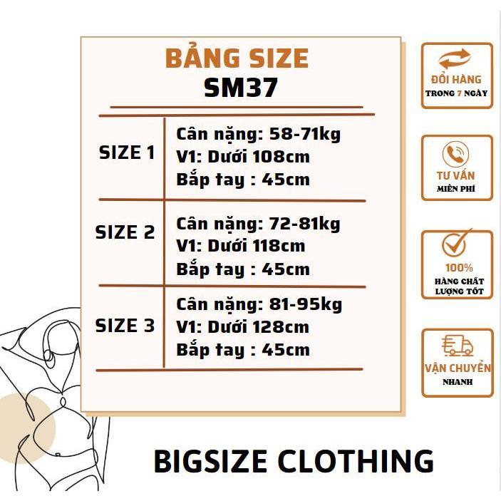 Áo Kiểu Bigsize Nữ Caro Nhún Thân Tay Dài Bồng Dáng Xòe Che Bụng 55-95kg SM37