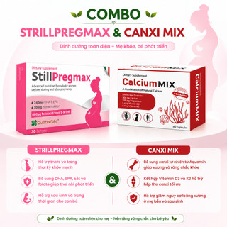 Combo 4 Món Bổ Bầu Nutristill 90 Calcium Mix Ferocynat StillPregmax Nhập Khẩu Châu Âu Hấp Thu Tốt Không Táo Bón