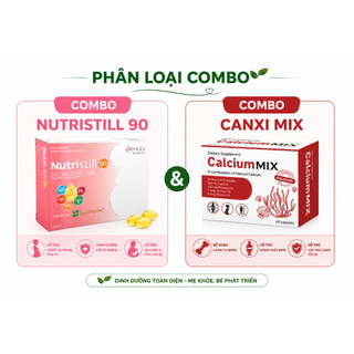 Combo 4 Món Bổ Bầu Nutristill 90 Calcium Mix Ferocynat StillPregmax Nhập Khẩu Châu Âu Hấp Thu Tốt Không Táo Bón