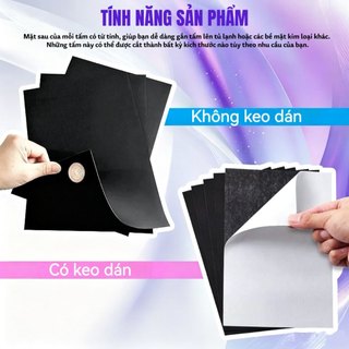 QUAFF Tấm từ tính A4  – 0.5mm, 10 tờ, có keo/không keo –Cắt dễ, DIY nam châm tủ lạnh, quà lưu niệm