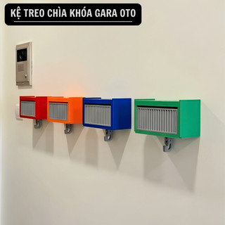 Hộp Diorama Treo Chìa Khóa Garage- Treo Móc Khóa Trưng Bày Xe Hot Wheels 1/64 không khoan đục dán keo cho dân đam mê 1:6