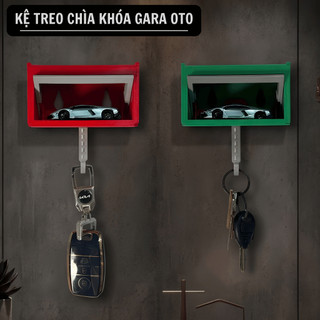 Hộp Diorama Treo Chìa Khóa Garage- Treo Móc Khóa Trưng Bày Xe Hot Wheels 1/64 không khoan đục dán keo cho dân đam mê 1:6