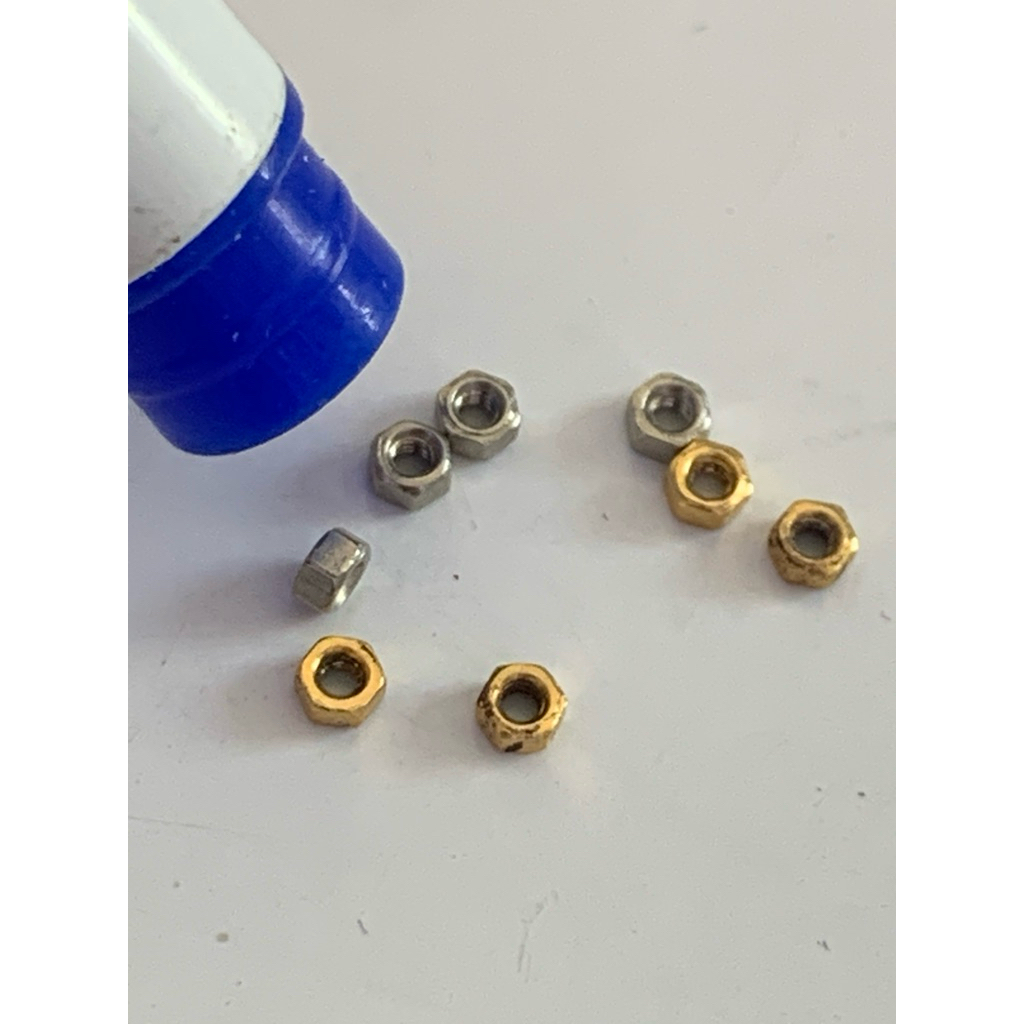 Ốc Tán Kính Khoan M1.6 | Ốc Lục Giác Gọng Kính Không Viền Vàng Bạc | Phụ Kiện Thay Thế Gọng Khoan 2 Mảnh