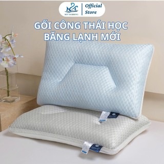 Gối công thái học băng lạnh thế hệ mới M2T BEDDING hỗ trợ tư thế ngủ tránh mỏi vai gáy KT 50x70cm