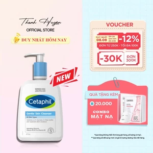 Sữa rửa mặt Cetaphil Gentle Skin Cleanser - 473ml dịu nhẹ an toàn cho da, dưỡng ẩm sạch sâu