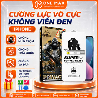 Kính cường lực chống nhìn trộm iPhone vô cực cho IP 17 Promax 16/15/14/13/12/11 Pro/Plus/Mini/Xs/Xr - ONEMAX