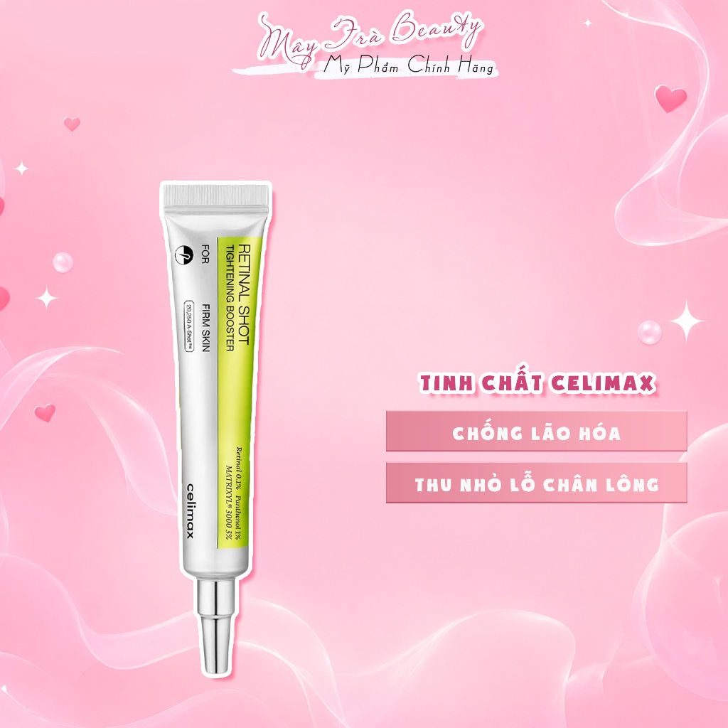 Tinh Chất Hỗ Trợ Chống Lão Hóa và Thu Nhỏ Lỗ Chân Lông Celimax Hàn Quốc The VIta-A Retinal Shot 15ml