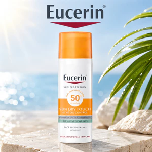 Eucerin Sunscreen SPF50 50ml Bảo Vệ UV, Dưỡng Ẩm & Dịu Nhẹ Cho Da