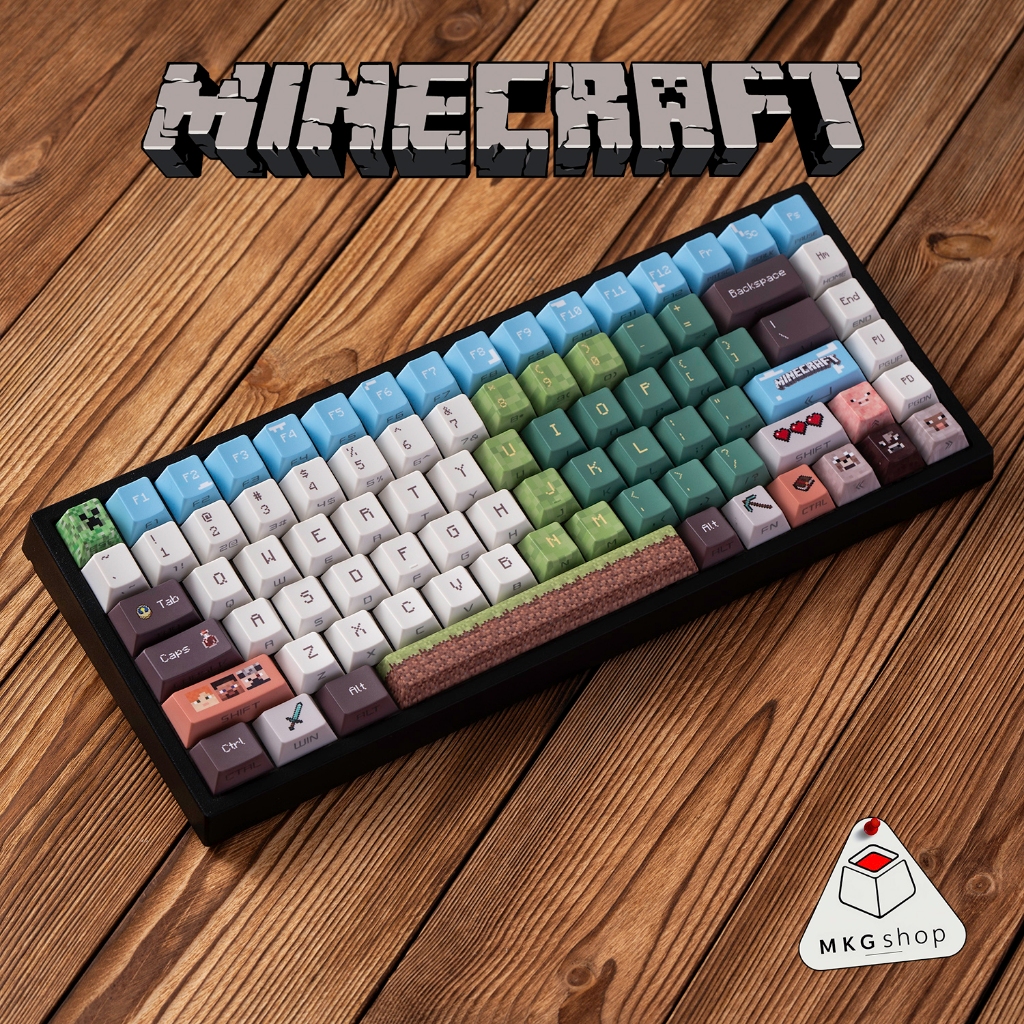 Keycap Minecraft | PBT dyesub | Cherry profile | Nút bàn phím fullsize ...