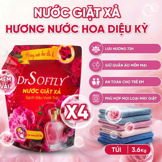 [Quà tặng dùng thử 350g] Nước giặt xả Drsoftly Hương nước Hoa Diệu Kỳ, Hương Lavender