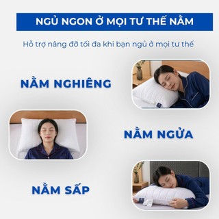Ruột gối bông dream cao cấp M2T BEDDING mềm mại êm ái thoải mái khi ngủ kích thước 50x70cm