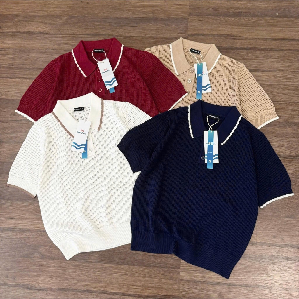 Áo Len Mirage Viền Màu Local Brand, Chất Len Mongtoghi Mềm Mịn Thoáng Mát.