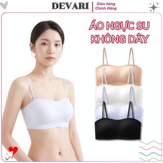 Áo ngực nữ su không dây cao cấp cúp ngực chống tuột, Áo lót nữ mút mỏng ôm ngực gom quả DEVARI A979