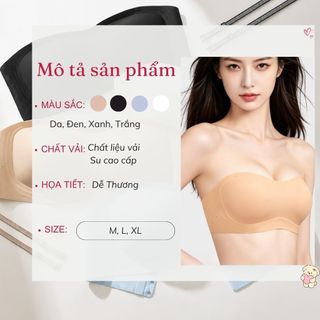 Áo ngực nữ su không dây cao cấp cúp ngực chống tuột, Áo lót nữ mút mỏng ôm ngực gom quả DEVARI A979