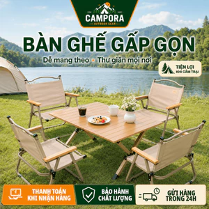【Chịu tải 300KG】Bộ bàn ghế cắm trại gấp gọn, siêu bền, chịu nhiệt, chống ăn mòn – dành cho dã ngoại, du lịch, BBQ