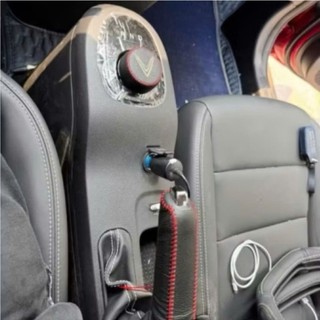 Bọc núm xoay cần số,Tay phanh xe Vinfast Vf5,Vf34,E34,Herio Green,LiMo Green bằng da bò thật
