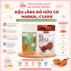 Đậu Lăng Đỏ Hữu Cơ Markal, C'Lavie Cho Bé Ăn Dặm. Hạt Dinh Dưỡng Tự Nhiên Giàu Dinh Dưỡng