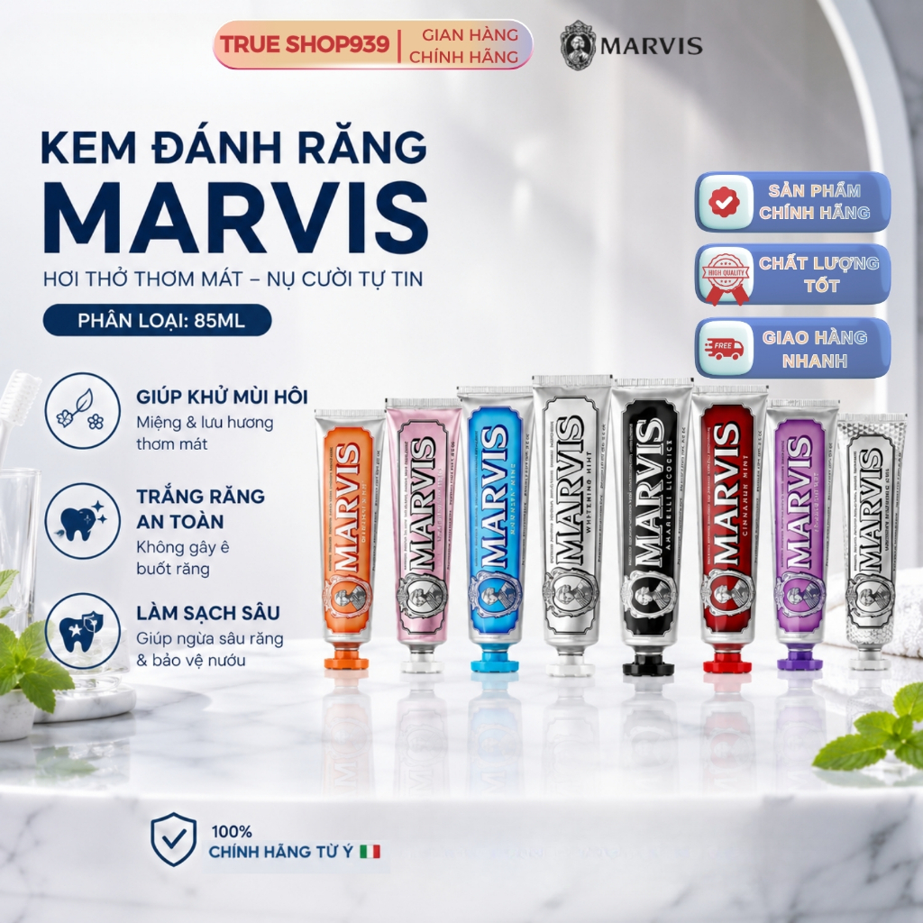 Kem Đánh Răng Marvis 85ml- 7 Hương Vị