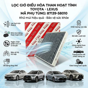 Lọc Gió Điều Hòa Than Hoạt Tính Toyota Corolla Cross Camry Altis Innova Fortuner Mã 87139-58010