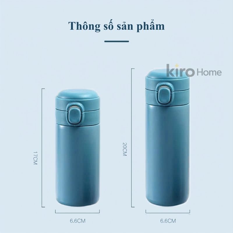 Bình Nước Giữ Nhiệt Inox 304 Cao Cấp, Cốc Đựng Nước Giữ Hot Cold 24H Nắp Bật Khóa Cài Thông Minh