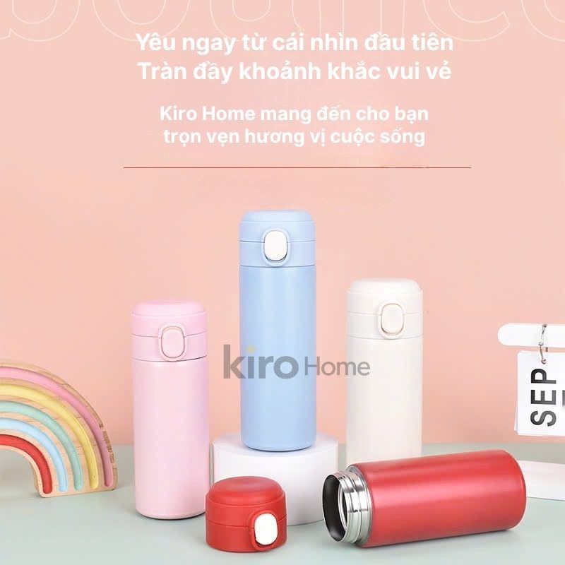 Bình Nước Giữ Nhiệt Inox 304 Cao Cấp, Cốc Đựng Nước Giữ Hot Cold 24H Nắp Bật Khóa Cài Thông Minh