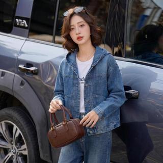 Áo khoác JEAN nữ MOLADY form rộng túi trước thời trang K639