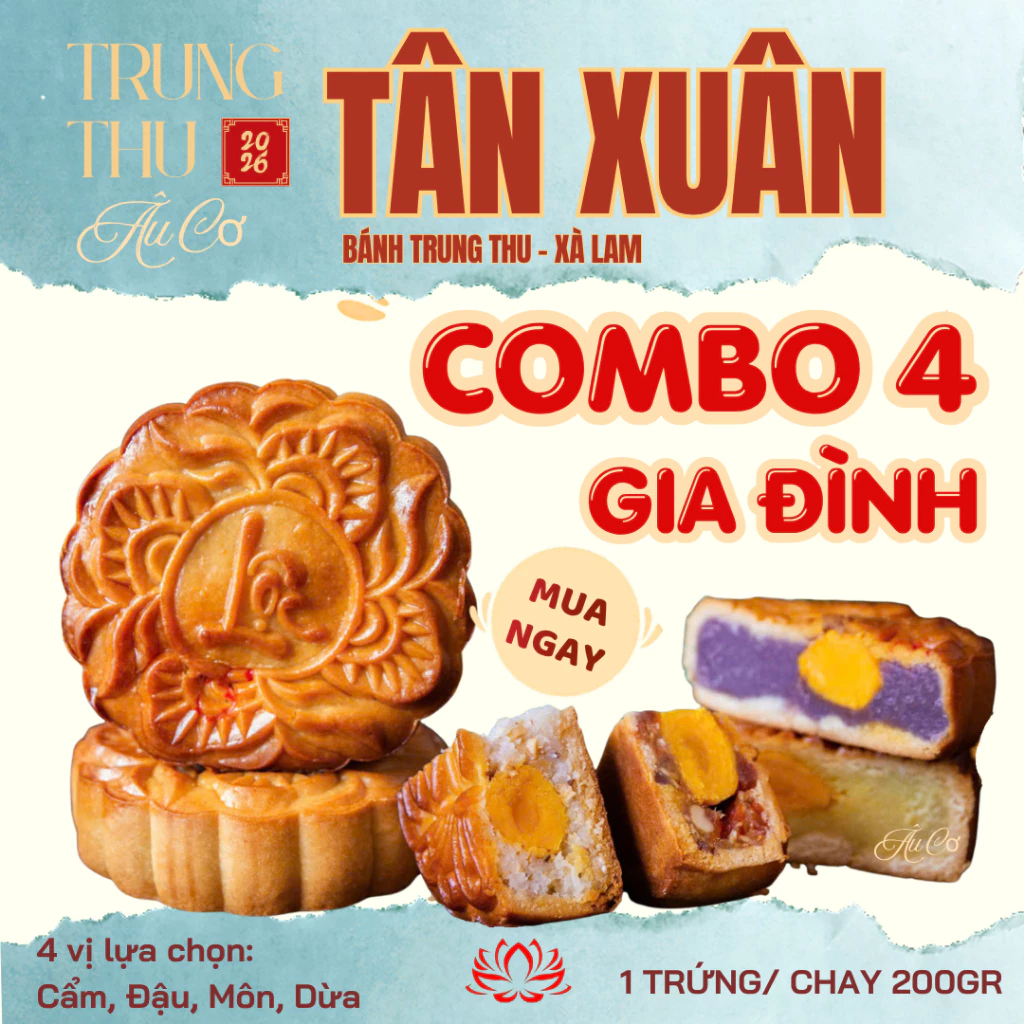 Combo 4 bánh trung thu Tân Xuân