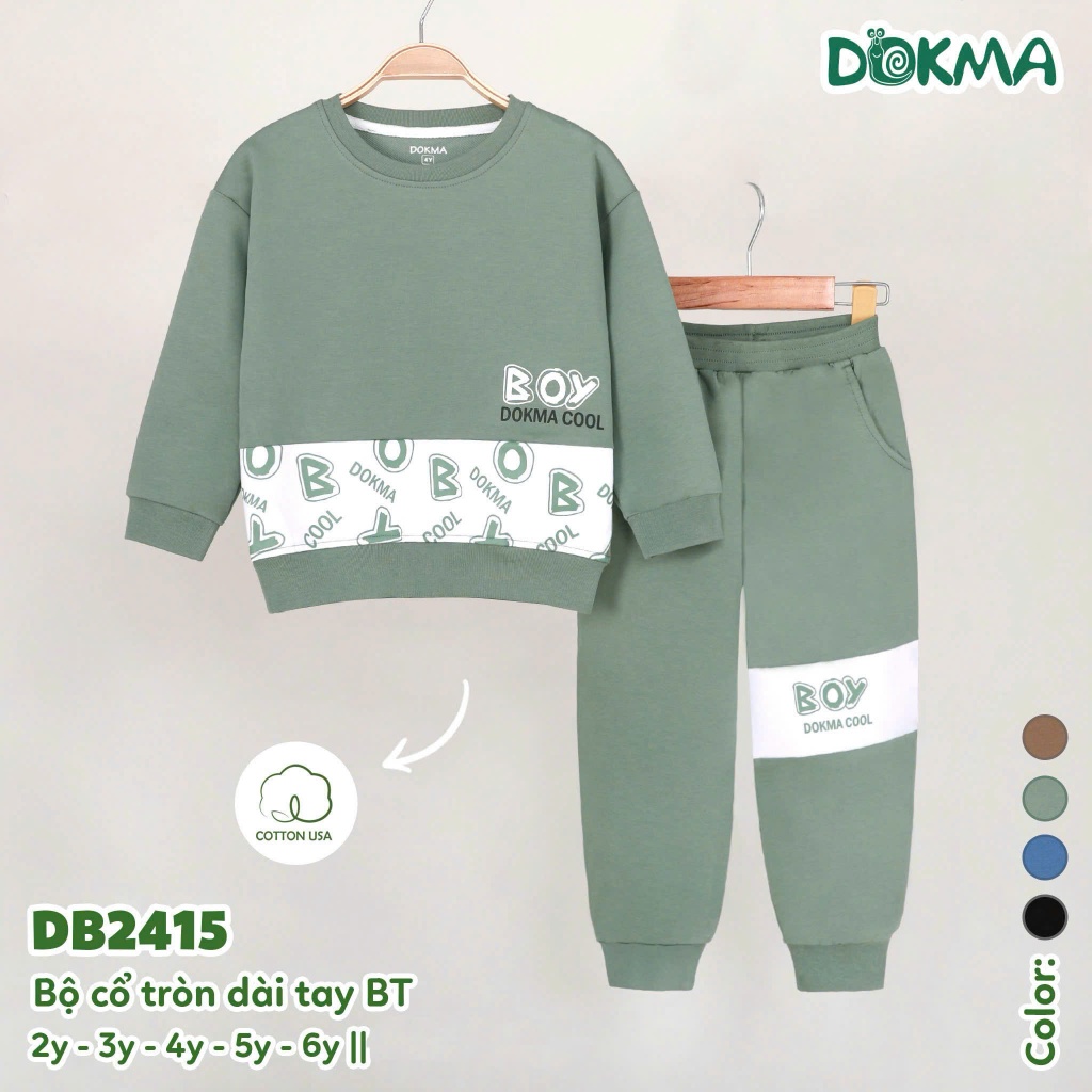 (11-22kg) Bộ Dokma Dài Tay Nỉ, Da Cá Dày Dặn Bé Trai DB2423 DB2533 DB2415 DB2362