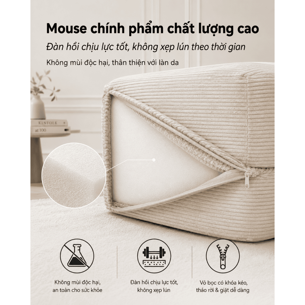 SOFEEE Sofa Giường Gấp Gọn Đa Năng 2in1 Hút Chân Không – Sofa kiêm Giường Ngủ Cho Phòng Khách Căn Hộ Nhỏ (Tặng 2 gối)