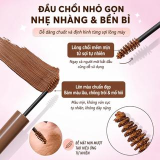 Mascara chải lông mày, Gel lông mày màu tự nhiên chống nước và chống mưa, bút kẻ lông mày bền màu