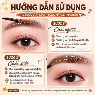 Mascara chải lông mày, Gel lông mày màu tự nhiên chống nước và chống mưa, bút kẻ lông mày bền màu