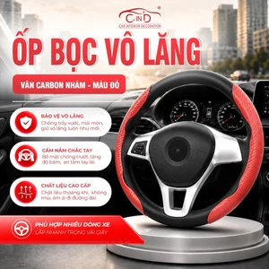 Ốp Bọc Vô Lăng CIND Carbon Nhám Thể Thao Mỏng Nhẹ Chống Trượt Phù Hợp Nhiều Dòng Xe